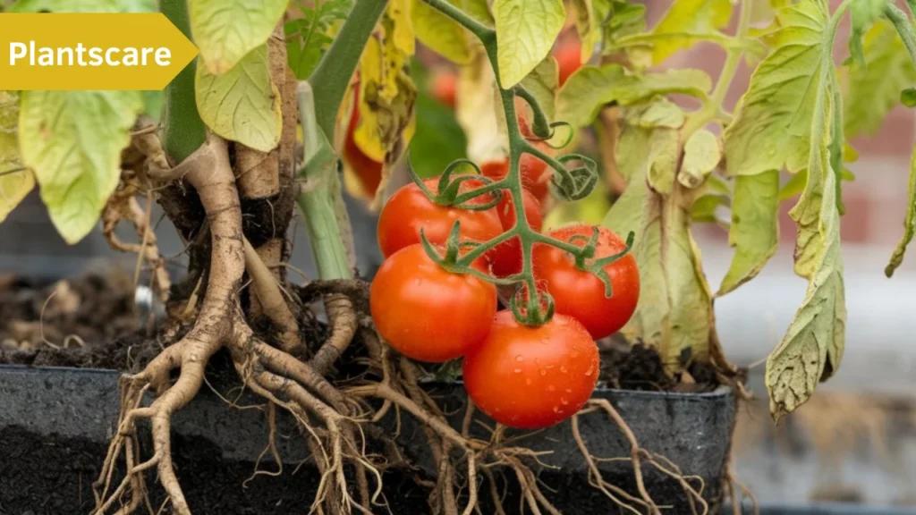 Signs of a dying tomato plant